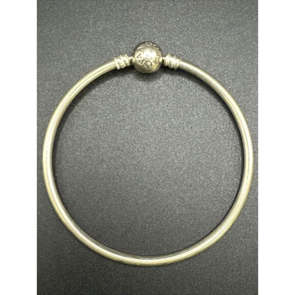 7.5” Sterling Silver Pandora Bangle Bracelet Charm ALE - Picture 1 of 5